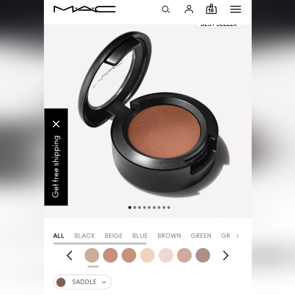 MAC eyeshadow Refill Pan saddle